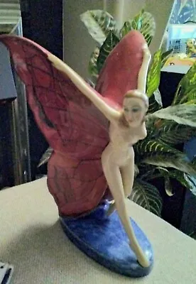 Buy CARLTON WARE Large Naked Art Deco BUTTERFLY GIRL Figurine • 75£