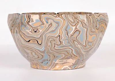 Buy Wilton Parker Rix Doulton Lambeth Marqueterie Ware Brown Marbled Bowl • 380£