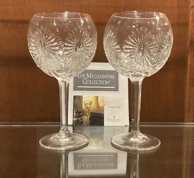 Buy Waterford Millennium Health Wine Goblets Crystal Wine Glasses Set Of 2 • 85.04£
