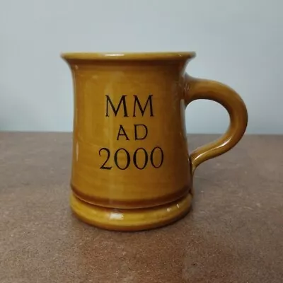 Buy Vintage, Ewenny Studio Pottery Wales, Amber - Millennium Mug, MM AD 2000, 200ml • 5.95£