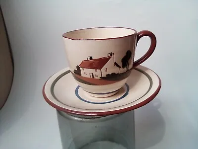 Buy Dartmouth POTTERY CUP And SAUCER  Cottage Design (2) • 7£