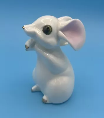 Buy White Bone China Mouse Gold Trim Figurine • 5£