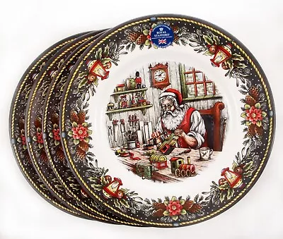 Buy Royal Stafford Santa's Christmas Toy Workshop 11  Ceramic Dinner Plates Set Of 4 • 47.35£