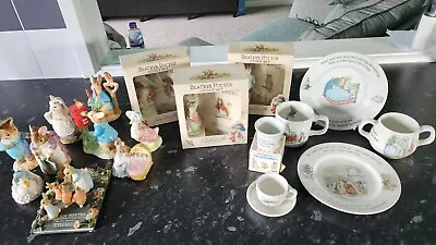 Buy 18 Assorted  Helen Beatrix  Potter Figurines And  Plates Cups • 100£