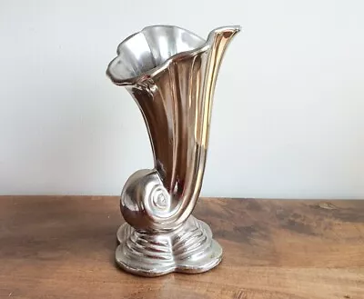 Buy Vintage ROYAL WINTON Grimwades Vase, Cornucopia, Silver Lustre Ware • 18.50£