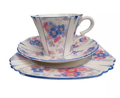 Buy Vintage English China  Pretty Floral Trio Cup Saucer Plate #3 • 14.99£