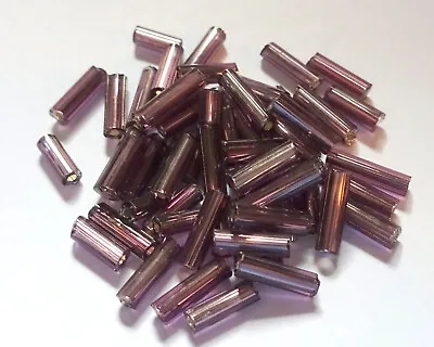 Buy 25g Glass Bugle Beads 4-6mm Long 0.6mm Hole - Various Colours - Straight & Twist • 1.80£