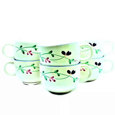 Buy Stoneware Tea Coffee Cups Set Of 6 • 19.17£