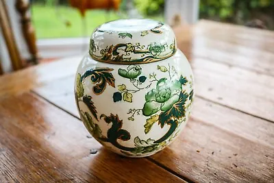 Buy Vintage - Mason's Ironstone Chartreuse Ginger Jar - Hand Painted - Chinese • 14.99£
