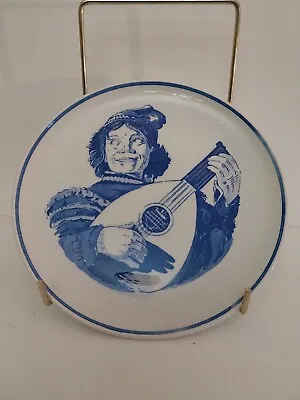 Buy Vintage Delfts Blauw Royal G Display Plate Lute Player • 7£