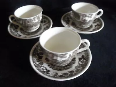 Buy Barretts  Staffordshire Ware Elizabethan Cups & Saucers X 3 • 9£