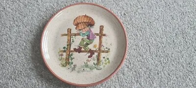 Buy Vintage Rare Purbeck Pottery Plate Gisela Gottschlich 1970's Decorative Girl • 3.99£