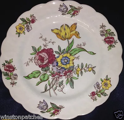 Buy Booths China England Plymouth A8007 Bread & Butter Plate 7 1/2  Flowers • 28.43£