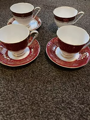 Buy Queen Anne Bone China England Cups And Saucers • 30£