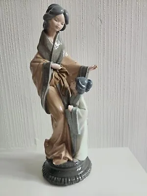 Buy Lladro Nao Japanese Geisha Mother And Child Porcelain Figurine Large • 100£