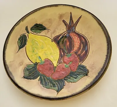 Buy Mid Century Spanish Puigdemont ? Pottery Bowl Fruit Design • 14.99£