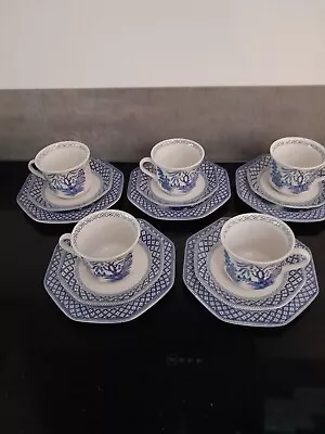 Buy Alfred Meakin Willow Pattern Trio.s X 5 • 29.99£