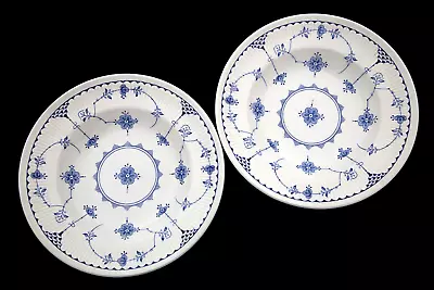 Buy 2 Denmark Blue Soup Bowls With Fluted Rims For Soup Or Pasta - Furnivals • 18£