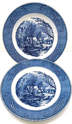 Buy Royal Ironstone Currier And Ives 10  Dinner Plates - The Old Grist Mill Set Of 2 • 18.31£