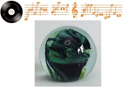 Buy Vintage Isle Of Wight Light & Dark Green Abstract Paperweight Stamped On Base EX • 26.99£