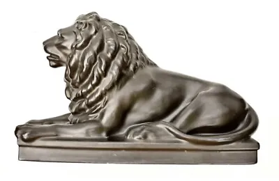 Buy Rare - Meissen Pottery - Large  Male Lion Figurine - Teichert Werke Black • 394.99£