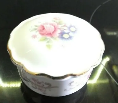 Buy Queen's Fine Bone China RICHMOND Floral Lidded Trinket Dish VGC • 2.99£