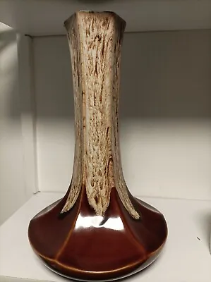 Buy MELBA Ware Fine Arts Large Mid Century Brown Drip Glaze Vase 1960s Retro Rare  • 29.95£