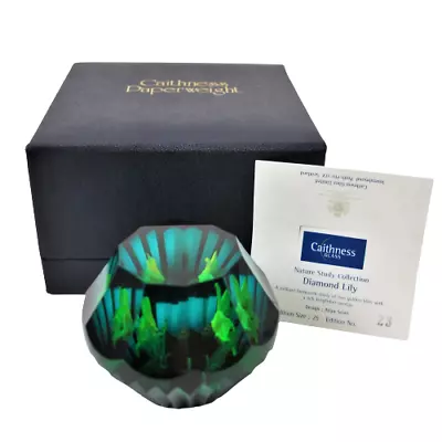 Buy Caithness Diamond Lily Paperweight Limited Edition 23/25. Very Rare Allan Scott • 650£
