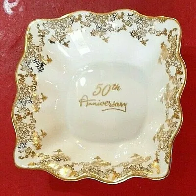 Buy QUEENS Rosina China Co Ltd Bone China 50th Anniversary Excellent Condition • 6.50£