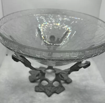Buy Tri Angel Stand With Crackle Glass Bowl Stunningly Beautiful  • 19.17£