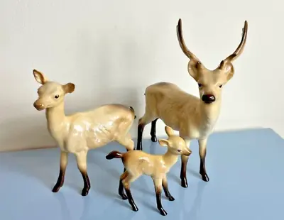 Buy Vintager Beswick Deer Family Stag, Doe And Fawn • 70£