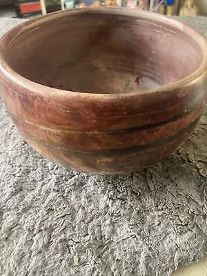 Buy Fantastic Signed Studio Pottery Pit Fired Bowl. 7” Diameter • 45£