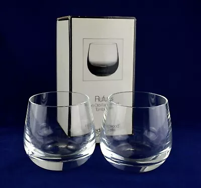Buy Wedgwood Crystal X2 Boxed  RUFUS  Whiskey Glasses / Tumblers - 8.3cms (3-1/4 ) • 16.50£