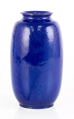 Buy Early Ruskin Pottery Tonal Blue Souffle Glaze Ovoid Vase, 1906 • 449.99£