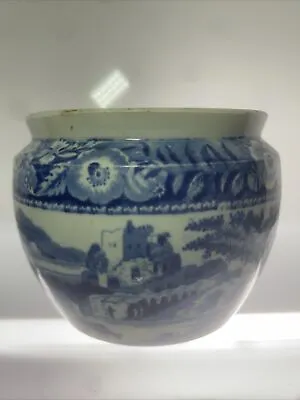 Buy Antique Blue And White Transfer Ware Robert Hamilton Ruined Castle 1811-1826 Jar • 80.76£