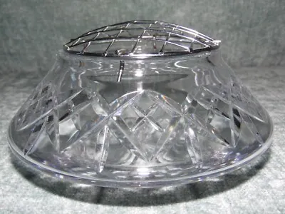 Buy Cut Glass Rose Bowl With Metal Frog • 10.95£