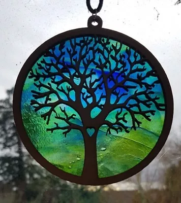 Buy Stunning Stained Glass Tree Light Catcher Nature  Suncatcher Pretty Gift • 30£
