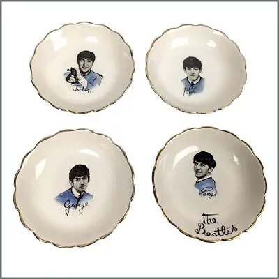 Buy The Beatles 1964 Set Of 4 Washington Pottery Candy Dishes (UK) • 431.25£