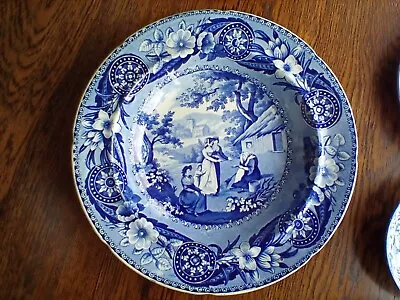 Buy John Meir Antique Pottery Pearlware Blue White Transfer Fortune Teller Uncommon • 29.99£