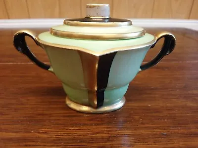 Buy Carlton Ware Art Deco, Green Lidded Sugar Bowl Stamped 1566 + Others See Listing • 12£