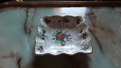 Buy Vintage 1950's Midwinter Semi Porcelain Floral Pattern Square Shaped Bowl • 1.50£