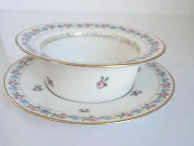 Buy Antique GDA Limoges France Ramekin/Custard Bowl With Underplate Rose Floral • 10.61£