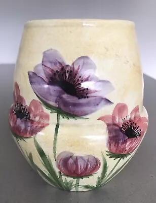 Buy Elegant Art Deco BURSLEM POTTERY Hand Painted Vase Anemones E Radford Rare 1930s • 39.99£