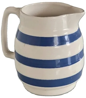 Buy Chefware Milk Jug Blue And White Stripes. • 3.99£