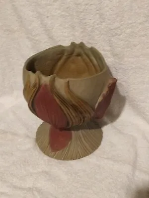Buy Vintage Bernard Rooke England STUDIO POTTERY Leaf Vase • 80£