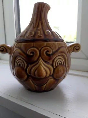 Buy Vintage Sadler Lidded Ceramic Onion Face Pot Sadler Pottery 18cm Height • 10£