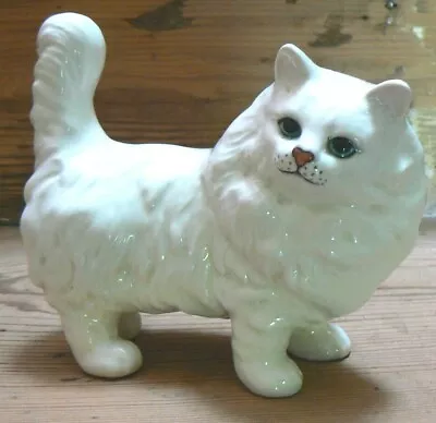 Buy Vintage Beswick White Standing Persian Cat Figurine • 19.99£