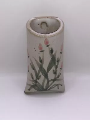 Buy Wall Pocket By Whynot Pottery North Carolina Pink Flowers Signed • 13.93£