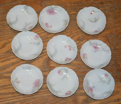Buy Theodore Haviland Limoges France Pink Roses 3  Diameter Butter Pats Set Of 9 • 28.81£