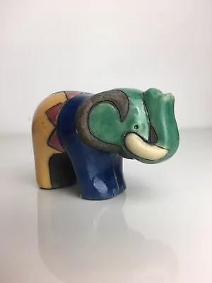 Buy Vintage Raku Pottery Ceramic Elephant Trunk Up Figurine South Africa Signed • 32.86£